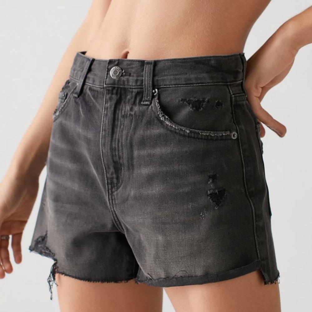 PISTOLA High Waisted Denim Shorts